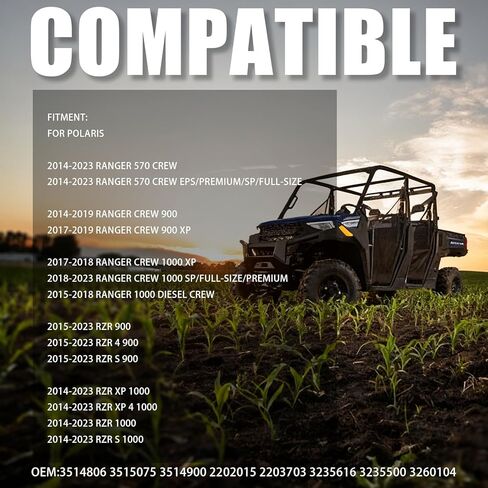 حامل عمود المروحة الأمامي الخلفي والمفاصل على شكل حرف U متوافقة مع Polaris Ranger RZR 570 900 1000 يستبدل 3514806 3515075 3514900 2202015 2203703 in Kuwait