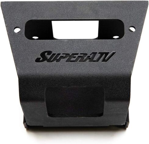 SuperATV Heavy Duty Winch Mounting Plate for Polaris Sportsman/Highlifter/Scrambler/Touring (See Fitment) | 3/16" Steel Plating | UV-Resistant Powder Coating Prevents Corrosion | No Winch in Saudi Arabia