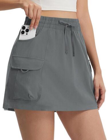 baleaf Skorts for Woman Hiking Cargo Athletic Skirt with Pockets High Waisted Golf Travel Skirts Water Resistant UPF 50+ in Saudi Arabia