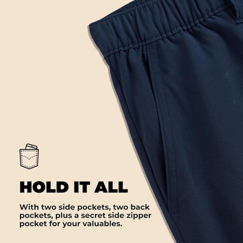 شورت Chubbies Everywear للرجال - شورت رجالي كاجوال 8 بوصات، خصر مرن، مقاوم للماء، جيب بسحاب in Kuwait