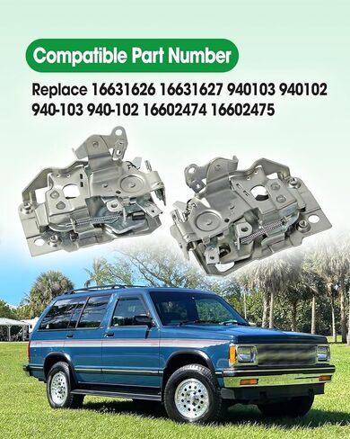 1Pair Front Door Latch Lock for Left and Right Side Fit for Chevrolet GMC Cadillac Oldsmobile C1500 C2500 K1500 K2500 S10 Replace 16631626 16631627 940-103 940-102 16602474 16602475 940103 940102 in Kuwait