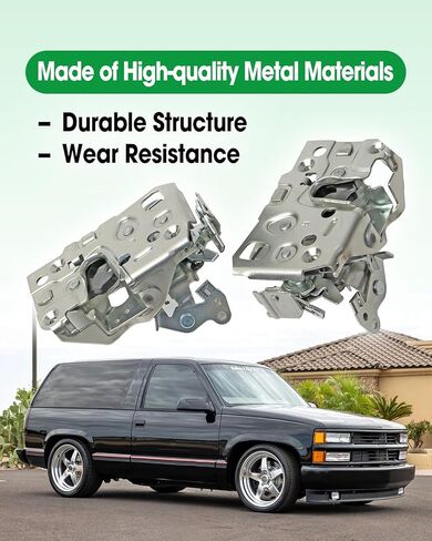 1Pair Front Door Latch Lock for Left and Right Side Fit for Chevrolet GMC Cadillac Oldsmobile C1500 C2500 K1500 K2500 S10 Replace 16631626 16631627 940-103 940-102 16602474 16602475 940103 940102 in Kuwait