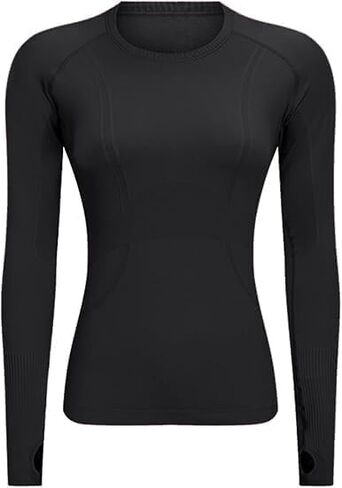 Women's Workout Tops Long Sleeve Shirts Yoga Sports Breathable Gym Athletic Top Slim Fit in Saudi Arabia
