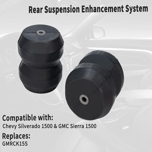 PartsFlow GMRCK15S Bump Stopper Suspension Rubber Helper Spring Kit For Chevy Silverado 1500 and GMC Sierra 1500 pickup truck Weight Capacity 8600 lbs in Saudi Arabia