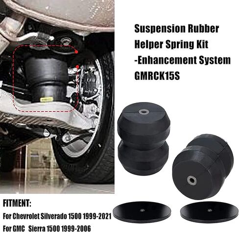 PartsFlow GMRCK15S Bump Stopper Suspension Rubber Helper Spring Kit For Chevy Silverado 1500 and GMC Sierra 1500 pickup truck Weight Capacity 8600 lbs in Saudi Arabia