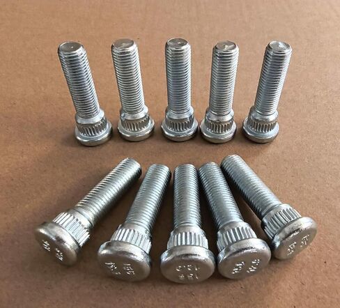 10pcs Serrated Wheel Lug Stud Bolts 7/16-20 Thread 0.557 in. Knurl 1.71 in UHL Length Replacement for 610-156 in Saudi Arabia