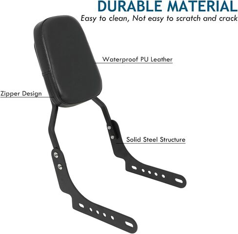 Passenger Sissy Bar Rear Backrest Pad Compatible with Harley Davidson Nightster RH975 Special RH975S 2022 2023 2024 2025, Black in Saudi Arabia