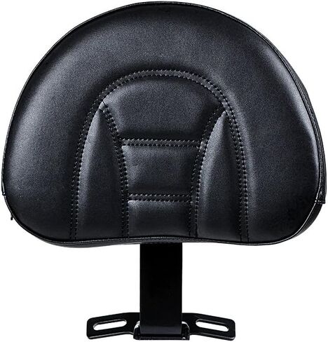 Astra Depot Motorcycle Adjustable Driver Rider Backrest Black PU with Pocket Compatible with Harley Heritage Softail Fatboy 2007-2017 in Saudi Arabia