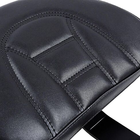 Astra Depot Motorcycle Adjustable Driver Rider Backrest Black PU with Pocket Compatible with Harley Heritage Softail Fatboy 2007-2017 in Saudi Arabia