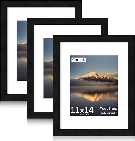 16x20 Poster Frame, Display Pictures 11X14 with Mat or 16x20 Without, Wall Hanging Frames, Natural Oak, 3 Pack in Saudi Arabia
