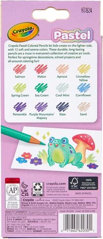 Crayola® Pastel Colored Pencils, Assorted Pastel Colors, Pack of 12 Pencils in Saudi Arabia