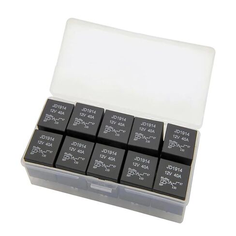 10 Pieces 5 Pin Relay Waterproof 40A 30A Spdt Relay Replacement Automotive Set for Van Auto Motorcycle Truck in Saudi Arabia