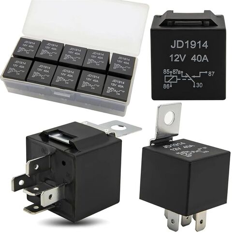 10 Pieces 5 Pin Relay Waterproof 40A 30A Spdt Relay Replacement Automotive Set for Van Auto Motorcycle Truck in Saudi Arabia