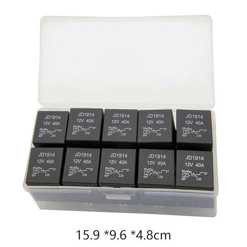 10 Pieces 5 Pin Relay Waterproof 40A 30A Spdt Relay Replacement Automotive Set for Van Auto Motorcycle Truck in Saudi Arabia