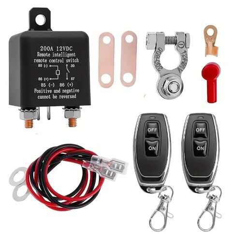 Automotive Relay Remote Car Control Battery Disconnect Anti-Theft with Dual Remote Control Switch Battery Switch Relay 12V in Saudi Arabia