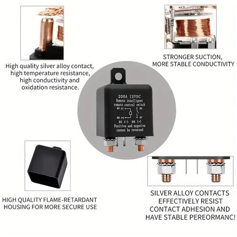Automotive Relay Remote Car Control Battery Disconnect Anti-Theft with Dual Remote Control Switch Battery Switch Relay 12V in Saudi Arabia
