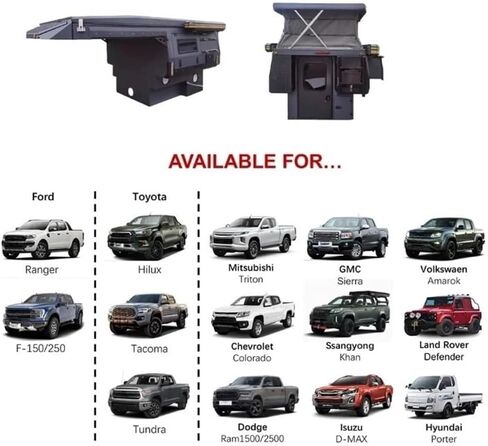 TP03 غطاء سرير الشاحنة الألومنيوم المظلة العربة متوافق مع Hilux متوافق مع Tacoma F150 Hard Camper Shell Pickup Camper Trailer مع الرف in Kuwait