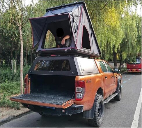 مع سقف علوي خيمة فولاذية مزدوجة الكابينة 4 × 4 بيك اب شاحنة بيك اب مظلة علوية متوافقة مع فورد رينجر T6 T7 هايلكس Np300 Customcustom in Kuwait