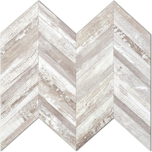 DICOFUN 10-Sheet Herringbone Peel and Stick Backsplash, Vintage Brown Wood Look PVC Stick on Backsplash for Kitchen and Bathroom in Saudi Arabia