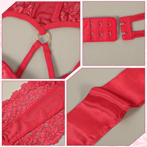 تيدي لانجري للنساء قطعة واحدة قطعة واحدة مثيرة عميقة على شكل حرف V Unwrap Me Naughty ملابس نوم in Kuwait