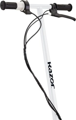 رازور سكوتر كهربائي E300 - اطارات مملوءة بالهواء مقاس 9 انش، حتى 15 ميل في الساعة ونطاق 10 اميال، ابيض/ازرق in Kuwait