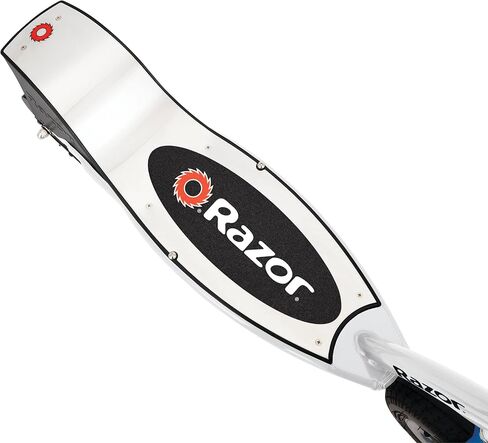 رازور سكوتر كهربائي E300 - اطارات مملوءة بالهواء مقاس 9 انش، حتى 15 ميل في الساعة ونطاق 10 اميال، ابيض/ازرق in Kuwait