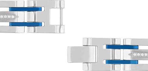 Men's Stainless Steel Blue Bracelet 8.5 Inches Fashion Accessory in Saudi Arabia