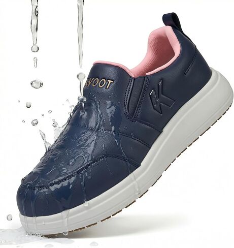 Slip-On Waterproof Non-Slip Wide Width Shoes for Women with Arch Support, Oil Resistant Lightweight Work Sneakers for Kitchen, Restaurant, Chefs, Food Service & Nursing Staff in Saudi Arabia