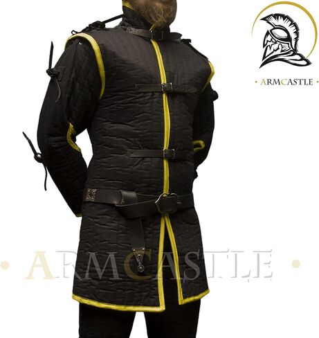 القرون الوسطى الفايكنج جامبيسون درع سميك مبطن للحماية كم كامل Aketon لسترة Reanctment SCA LARP in Kuwait