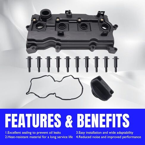 263211 Engine Valve Cover Kit with Bolt & Oil Filler Cap Compatible with Infiniti QX60 2014-2021, Nissan Altima 2013-2017, Murano 2016, Pathfinder 2014-2015, Rogue 2014-2016, X-Trail 2015-2016 in Saudi Arabia