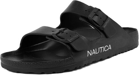 Nautica Men’s Two-Strap EVA Slide Sandals, Adjustable Buckle Comfort Footbed, Lightweight Waterproof Slip-On Beach and Casual Pool Sandals in Saudi Arabia