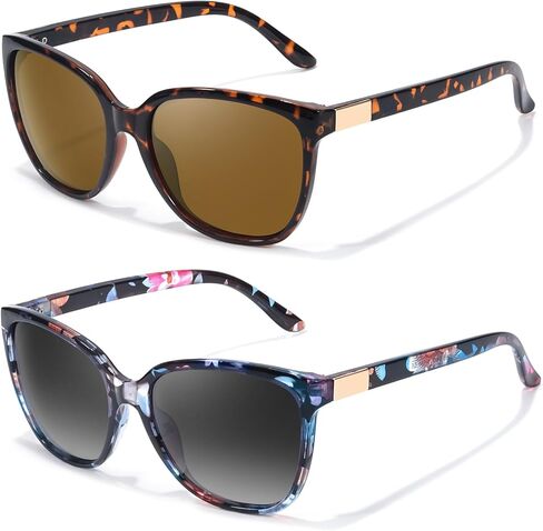 نظارات شمسية مستقطبة من FIMILU مكونة من قطعتين للنساء، نظارات شمسية عصرية عصرية مربعة الشكل للحماية من الأشعة فوق البنفسجية للاستخدام اليومي في الهواء الطلق in Kuwait