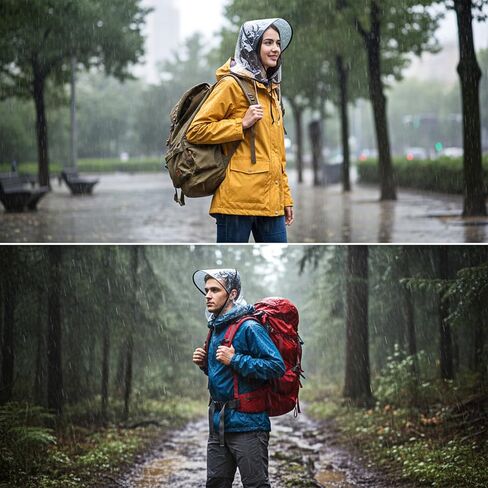 6 Pcs Waterproof Rain Bonnet with Visor, Reusable Foldable Rain Hat for Women Men Waterproof, Plastic Rains Hood for Protecting Hairstyles During Outdoor Activities, Travel, Commuting Black, White in Saudi Arabia