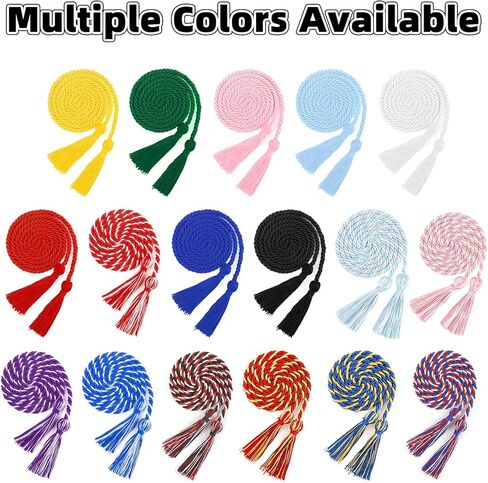 6 Pieces Graduation Honor Cords 2026- Pink Honor Cords Bulk, Graduation Cord with Tassel, Light Pink 67 Inch Long Braided Cord, Graduations Accessories for Students Bachelor Gown Master or PhD Gown in Kuwait