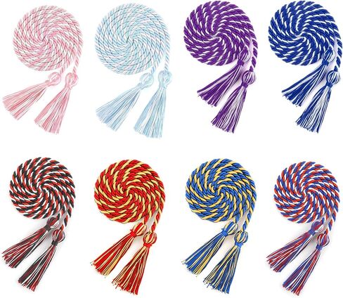 6 Pieces Graduation Honor Cords 2026- Pink Honor Cords Bulk, Graduation Cord with Tassel, Light Pink 67 Inch Long Braided Cord, Graduations Accessories for Students Bachelor Gown Master or PhD Gown in Kuwait
