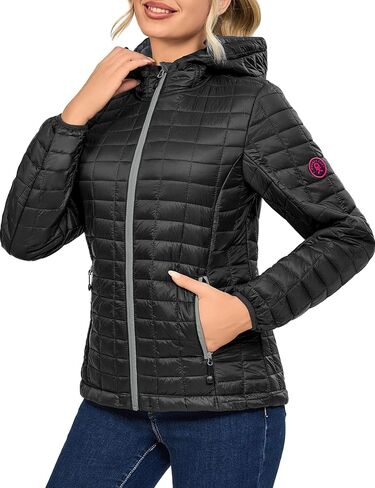 Little Donkey Andy Women's Puffer Jacket - Lightweight Warm Hiking Jacket with Post-Consumer Synthetic Insulation in Saudi Arabia