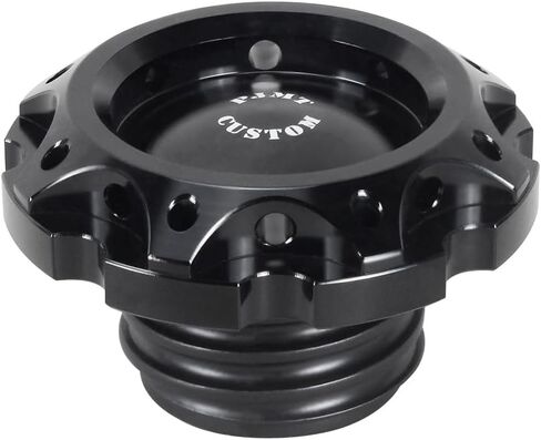 Black CNC-Cut Stars Gas Fuel Tank Cap Cover with Right Finger Threads Fits for Harley Davidson Sportster Softail Dyna Touring in Saudi Arabia