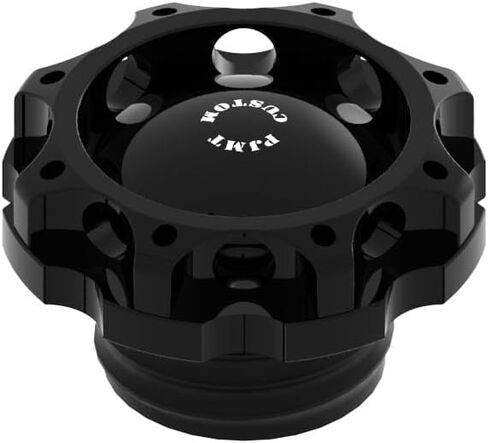 Black CNC-Cut Stars Gas Fuel Tank Cap Cover with Right Finger Threads Fits for Harley Davidson Sportster Softail Dyna Touring in Saudi Arabia