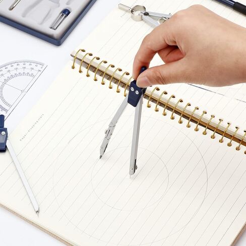 Outus 13 Pcs Geometry Set for Students Math Protractor Compass with Rulers Mechanical Pencil Lead Refills Storage Box of Protractors Kit for School Class Student Drafting Drawing in Kuwait