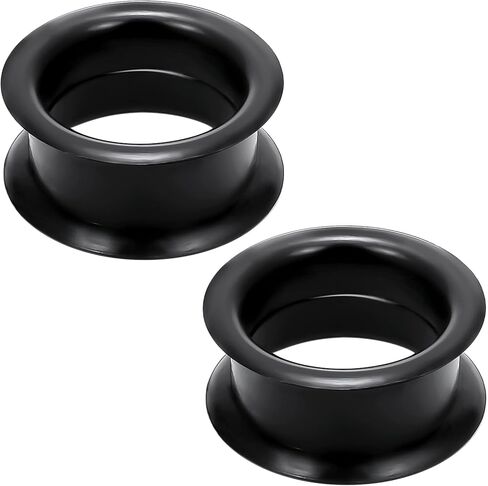 Ocptiy 6G-50mm Soft Thick Silicone Gauges for Ears Flexible Ear Skin Tunnels Plugs Expanders Gauges Hollow Gauges Body Piercing for Women Men Black White Clear Flesh Skin 1 Pairs in Saudi Arabia