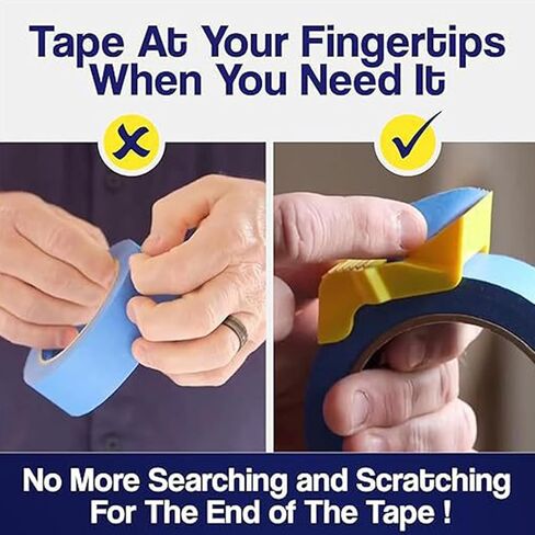 Tape Cap Compact Tape Dispenser 3-Pack for 1 Inch Tape | DIY Painting Accessories | Tool for Tape Corners, Labels, Arts & Crafts, Home Projects & More in Kuwait