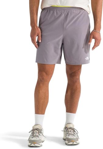 شورت Wander 2 في 1 للرجال من The North Face مقاس 7 بوصات - ماص للرطوبة، لمسة نهائية طاردة للماء، حزام خصر مطاطي، جيوب لليد in Saudi Arabia