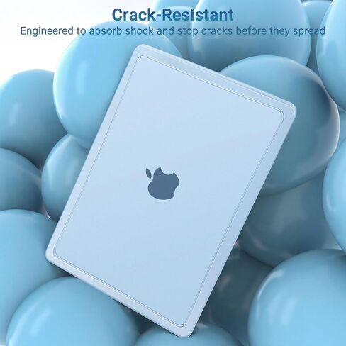 حافظة MOSISO متوافقة مع جهاز MacBook Air 13 بوصة 2026 2025 2024 2023 2022 M4 A3240 M3 A3113 M2 A2681، حافظة صلبة مقاومة للكسر مع محيط غير لامع لجهاز MacBook Air 13.6 بوصة، أزرق سماوي in Saudi Arabia
