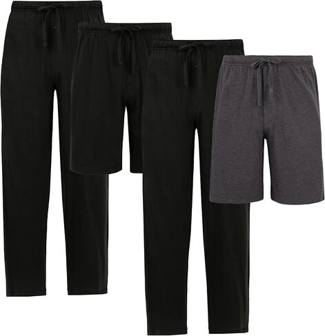 Fruit of the Loom mens Sleep Pajama Pants and Shorts, 4-pack in Saudi Arabia
