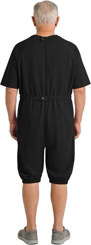 Adaptive Clothing for Men, Anti-Strip Back-Zip Cotton Romper, Elderly Care Onesie for Special Needs and Disabilities in Kuwait