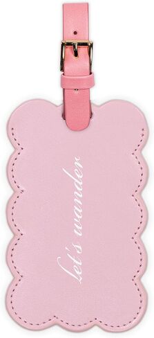 Kate Spade New York Cute Luggage Tag for Women, Durable Vegan Leather Suitcase Tag, Unique Luggage Identifier, Let's Wander in Saudi Arabia