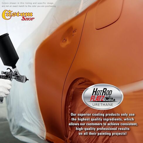 Custom Shop - Oxide Red - Hot Rod Flatz Flat Matte Satin Urethane Auto Paint - Complete Quart Paint Kit - Professional Low Sheen Automotive, Car Truck Coating, 4:1 Mix Ratio in Saudi Arabia
