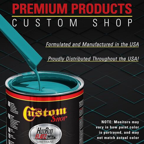 متجر مخصص - ديب أكوا - طلاء تلقائي من Hot Rod Flatz Flat Matte Satin Urethane - مجموعة طلاء كاملة ربع لتر - سيارات احترافية منخفضة اللمعان، طلاء لشاحنات السيارات، نسبة مزيج 4:1 in Saudi Arabia
