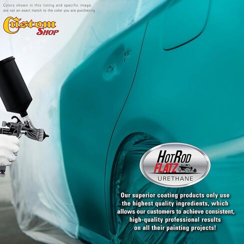 متجر مخصص - ديب أكوا - طلاء تلقائي من Hot Rod Flatz Flat Matte Satin Urethane - مجموعة طلاء كاملة ربع لتر - سيارات احترافية منخفضة اللمعان، طلاء لشاحنات السيارات، نسبة مزيج 4:1 in Saudi Arabia