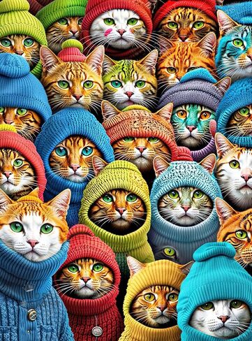 The Fab Four Giraffes 1000 Piece Jigsaw Puzzle by Cross & Glory - Eco-Friendly, Unique Artwork Jigsaw Puzzles for Adults - Fun, Challenging Brain Teaser in Kuwait